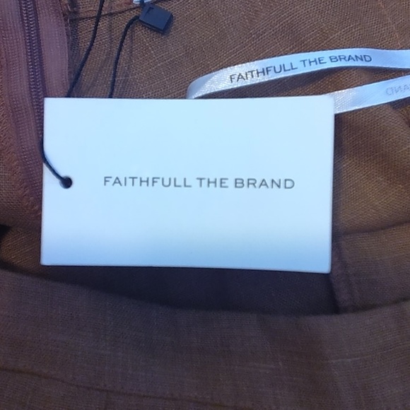 Faithful The Brand Women's Scelsi 100% Lien Pant In Mulberry Size XL NWT - Picture 7 of 9